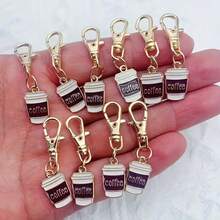 10 Fun Coffee Cup Keychains, Small Key Additions, Bag Charms, Perfect For Back-To-School Gifts, Summer Presents, Or Birthday Surprises Sold By - Multicolor - View 2