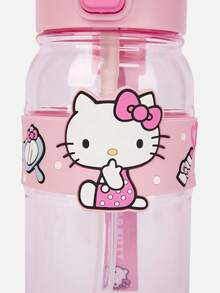 SANRIO Balabala 女孩大容量可愛卡通設計水壺，便攜式，適合戶外、學校、旅行、開學使用 - 粉紅 - 查看 5