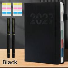 Sổ tay quản lý thời gian 365 ngày bìa cứng năm 2027, lịch trình tự kỷ luật, sổ tay lịch cho văn phòng và trường học, tặng kèm 2 tờ giấy ghi chú và 2 bút bi đen. - A5 - Xem 13