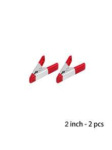 2-Inch Red Heavy Duty Spring Clamps, PVC Plastic Coated Handles, Suitable For DIY Woodworking, Home Decor Or Industrial Production - A - View 9