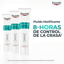 Eucerin DermoPure Clinical Mat Fluid Hidratante Matificante 40 ml Para Piel Grasa y Acneica Control de Brillo Hasta 8h Reduce Imperfecciones Regula Sebo No Comedogénico Textura Ligera Base de Maquillaje Uso Diario - Hyaluronic Acid - Ver 5