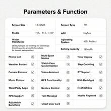 Fashionable Touch Screen Smart Watch, Designed For Young Men And Women As Well As Couples. Supports Wireless Calling, Step Counting, Music Control And Fitness Functions, Compatible With Android/IOS Phones, Equipped With 180mAh Battery. An Ideal Gift Choice For New Year, Valentine's Day, Easter And Christmas. - Multicolor - View 8