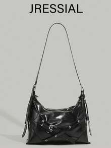 JRESSIAL Y2K Motorcycle Paint Punk Style Shoulder Bag, Large Capacity Suitable For Commuting Crossbody Bag - Black - View 1