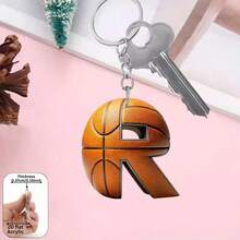 2D Acrylic Basketball Letter Keychain, Basketball Player & Fan Exclusive Keyring Gift, Bag Charm, Key Decoration, Party Favor - Basketball Letter Keychain - View 31