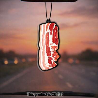 SepSky 2.76 Inch Bacon Cartoon Air Freshener, Car Interior Decor, Home Decor, Long-Lasting Fragrance, 2D Design, Essential Gift