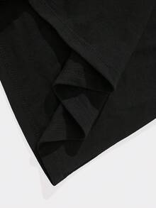 Maglietta Estiva Uomo 100% Cotone 180g, Girocollo Maniche Corte Con Stampa Silhouette Subacqueo, Tessuto Morbido Traspirante, Taglio Regolare Confortevole, Design Minimalista Moderno, Stampa Termica Resistente Ai Lavaggi, Abbigliamento Casual Versatile Per Uso Quotidiano E Tempo Libero. - Black - View 4