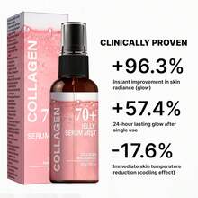 Collagen Facial Essence Mist - Containing Collagen And Niacinamide Facial Essence, Rapid Lifting, Brightening, Complexion Evenness And Deep Hydration Essence And Serum, Pore Minimizing, Wrinkle Reducing, Skin Firming And Elasticity Enhancing - Hyaluronic Acid - View 3