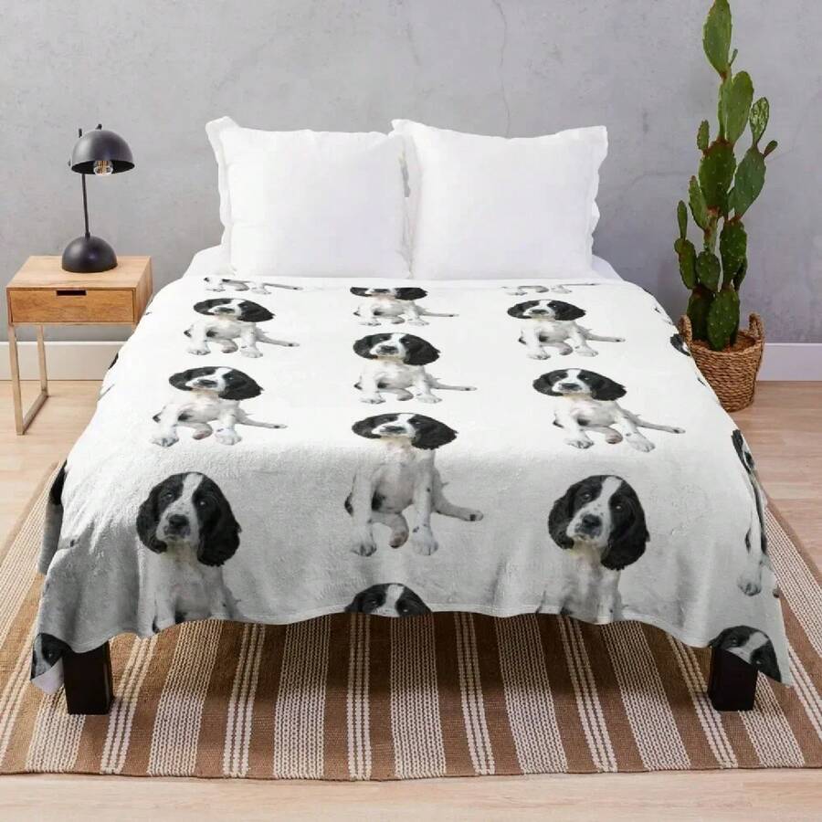 Sprocker Spaniel Throw Blanket Furry Single Blankets - 1 - Ver 1