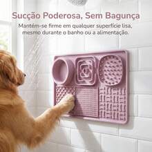 Lick Mat For Dogs And Cats 6 In 1 | Slow Feeder Anti-Choking | With Suction Cup On The Back – Sticks To Tiles - Azul - 查看 2