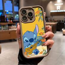 Ốp điện thoại Disney Stitch series, dành cho iPhone 16promax/ 15/ 14plus/ 13/ 12/ 11promax/ xsmax/ xr, kiểu dáng Stitch dễ thương trên bãi biển. - Màu Khaki - Xem 1