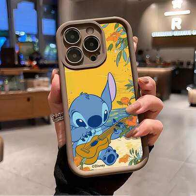 Stitch Series Disney Phone Case, For IPhone16promax/ 15/ 14plus/ 13/ 12/ 11promax/ Xsmax/ Xr, Cute Stitch Beach Style
