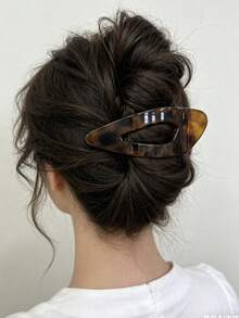1pc Versatile Hollow Acrylic Duck Clip, Suitable For Daily Commute - Multicolor - View 1