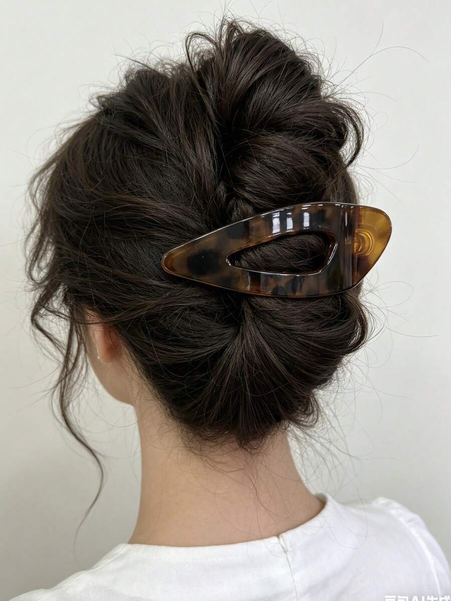 1pc Versatile Hollow Acrylic Duck Clip, Suitable For Daily Commute - Multicolor - View 1