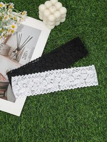 2 chiếc băng đô ren, co giãn cao, chống trượt, phụ kiện tóc rộng, kiểu dáng cổ điển dành cho nữ, thích hợp cho đám cưới, tiệc tùng, cô dâu, quà tặng Ngày của Mẹ và sinh nhật. - Nhiều màu - Xem 2