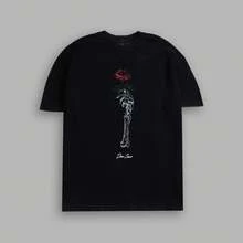 DARCSPORT American-Style  Retro T-Shirt For Couples, Men's Top, Pure Cotton Loose-Fit Round-Neck T-Shirt - 黑色 - 查看 3