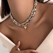 2-Piece Retro Punk Acrylic Geometric Pendant Necklace Set For Women - Nhiều màu - Xem 3