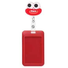 1pc Retractable Face Badge Reel ID Card Holder, Hard Plastic Card Sleeve Suitable For Bus Card, Gift For Doctors, Nurses, Teachers, Office Workers - Multicolor - View 7