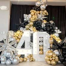 Black & Gold Balloon Arch Kit, Luxury Party Decor, Graduation Theme, Birthday Backdrop Decoration - View 4