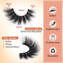 [Lowest Price In 30 Days]Mink Lashes Full Volume False Eyelashes 18mm Dramatic Faux Mink Eyelashes Natural Look Eye Volume Eye Lashes Multipack By Focipeysa - B-Fluffy - Xem 10