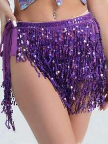 Dây thắt lưng tua rua có thể điều chỉnh, giúp tôn lên các động tác múa, phù hợp cho vũ công múa bụng, các cô gái dự tiệc, váy đính sequin lấp lánh hoàn hảo cho biểu diễn sân khấu, lễ hội hóa trang, lễ hội âm nhạc, phụ kiện trang phục múa bụng dành cho phụ nữ. - Nhiều màu - Xem 19
