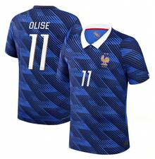 France National Team Style Soccer Jerseys - Featuring Mbappé, Barcola, Breathable Tops For Fans - 法國主場11號 - 查看 1