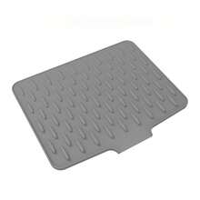 1件防滑矽膠碗盤瀝水墊，12.6 X 10.24 英吋耐熱表面，內建排水系統，適用於檯面、水槽與冰箱，易清潔且耐用，理想的廚房瀝水墊 - 瀝水墊 - 查看 12