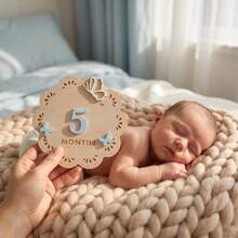 1 Set 1-12 Months Baby Wooden Toys - Baby Blue - View 2