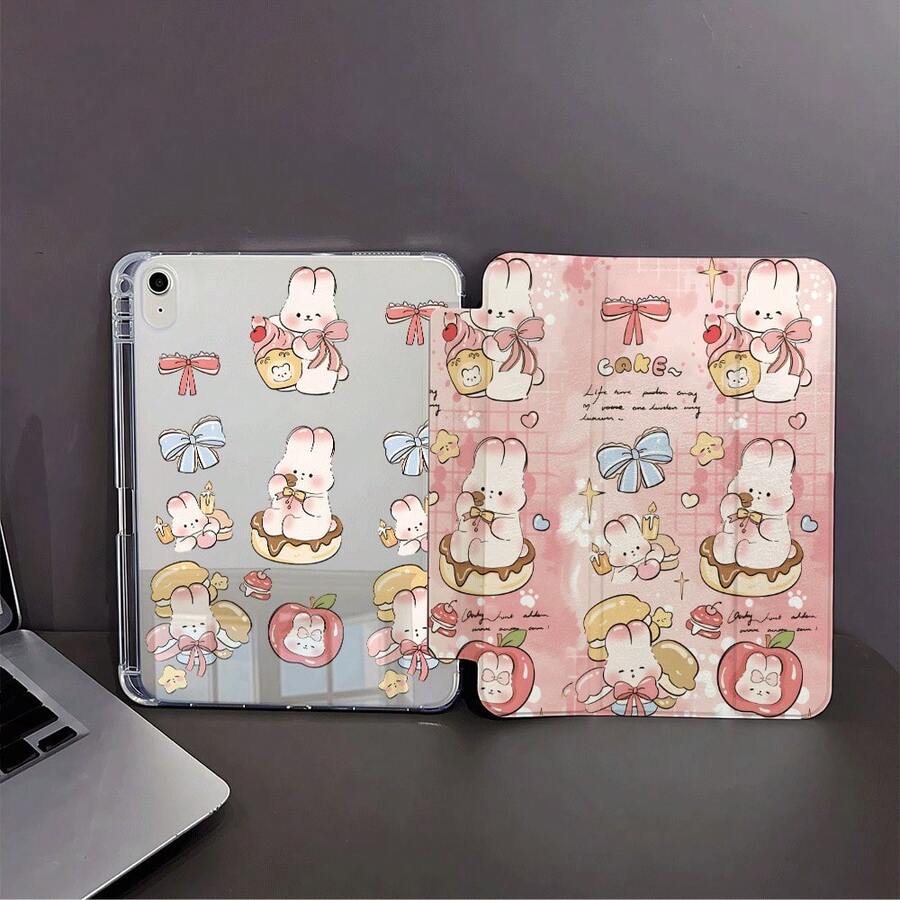 1 Ốp lưng máy tính bảng in hình thỏ và bánh dễ thương, tương thích với iPad thế hệ thứ 10 10.9 inch 2022 / Air 13 (M3 2025) / Air 11 (M3 2025). Tương thích với SAMSUNG, , Oppo Pad, Matepad, Vivo Pad, Honor Pad. - Nhiều màu - Xem 1