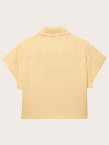 Camisa Polo de unicolor, Amarillo Primavera/Verano - Amarillo - Ver 3