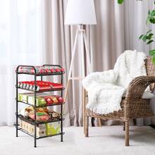 Water Bottle Organizer 5 Tier Freestanding Water Bottle Storage Organizer Metal Bottle Rack Holder Stand Shelf For Kitchen Pantry Food Storage (Black)Adult 5-Tier Can Organizer Rack Dispenser For Pantry, Black Metal Folding Rack With Wire Shelves - Black - View 10