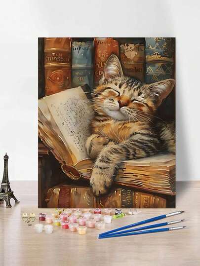 24-Color Adult DIY Digital Oil Painting Kit, 40*50cm/16*20inch, Pre-Printed Canvas With High Pigment Acrylic Paints, 3 Professional Nylon Brushes & 1 Color Guide Included, Ideal For Living Room, Bedroom, Office & Home Wall Decor, Perfect Handmade Gift For Valentine's Day, Birthday, Mother's Day, Christmas & All Holidays (Unframed)