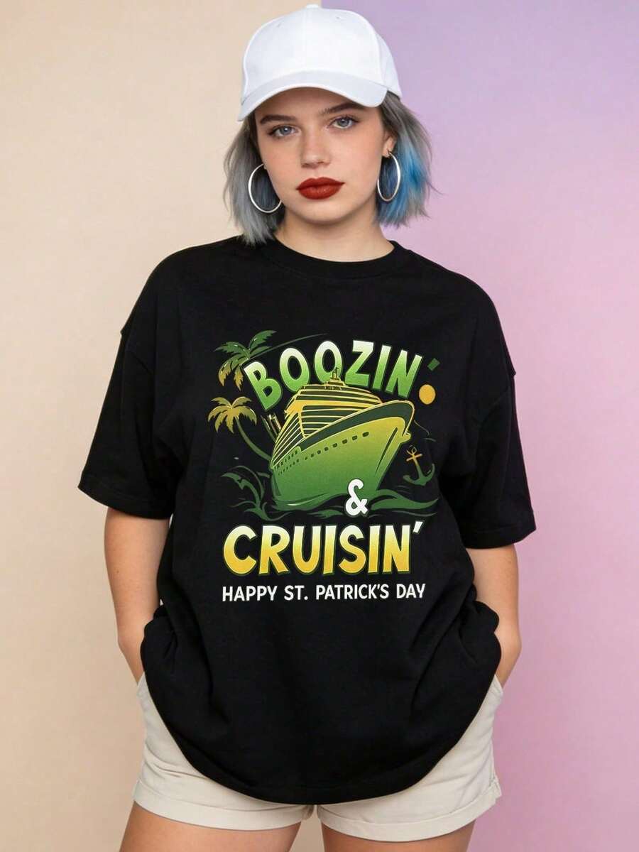 Camiseta de manga corta con cuello redondo suave y casual de verano para mujer, tops para salir, algodón, vintage, estilo callejero europeo y americano, casual deportivo, estilo unisex, estilo casual urbano, tops bonitos, Gen Z, curvy, ropa Y2K, camisetas divertidas, tops para damas, conjuntos de vacaciones para mujer, top lindo, camiseta gráfica, conjuntos de primavera, camisetas holgadas, ropa de calle retro, estilo de los 90, estilo de los 2000, subcultura, top negro, tops blancos, atuendo de fiesta de los 90. Negro - Negro - Ver 1
