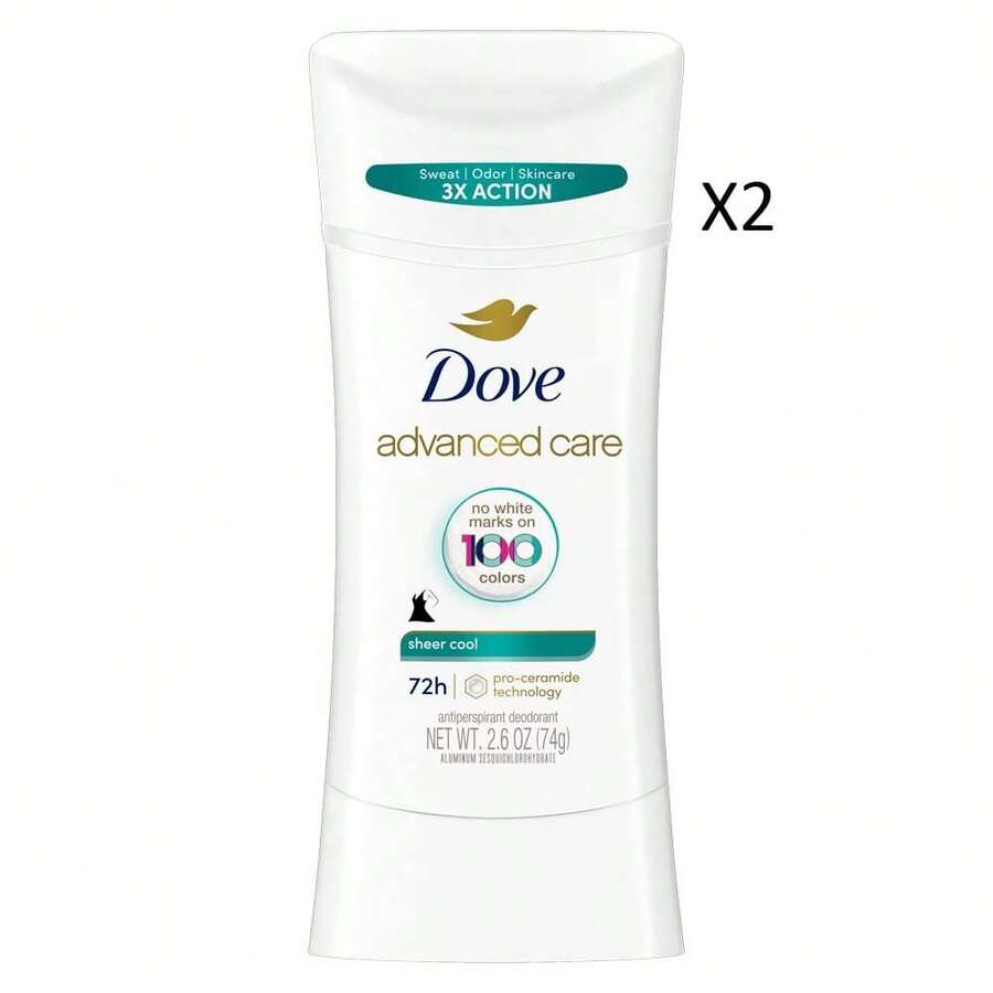 Dove Advanced Care 72 Hour Antiperspirant Deodorant Sheer Cool 2.6oz / 74g 2 Pack - Sheer Cool - View 1