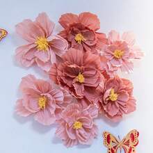 3朵皱纹纸花装饰,小号、中号、大号三种尺寸,酒红色人造花朵,可伸缩可折叠,可重复使用,适合房间装饰、派对活动、新年、圣诞节等场合。 - 酒紅色 - 查看 7