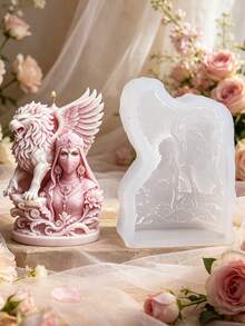 3D Mythical Winged Goddess Silicone Candle Mold, DIY Craft Sculpture Mold, Home Decor And Gift - A - View 1