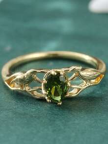 Nhẫn hình chim cổ điển thủ công, đính đá Cubic Zirconia tổng hợp, trang sức thanh lịch dành cho nữ, phù hợp cho sử dụng hàng ngày, dự tiệc và các dịp lễ hội, món quà hoàn hảo dành cho phái nữ. - Hai màu - Xem 10
