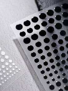 Minimalist Dark Style Polka Dot & Star Stickers, High-Definition Printing Quality, Waterproof & Scratch-Resistant Phone Case Decor, Laptop Stickers, Versatile DIY Creative Small Stickers - A - View 3