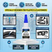 WHITELIFE 406 Adhesive - Specially Designed For Plastics And Elastomers, Low Viscosity High Strength, Can Instantly Fix Automotive Parts And Rubber Seals. - W406 - View 4