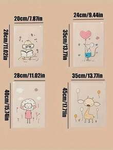 1/2/3/5/8/10/12/15入 透明DIY手工收納袋、出貨包裝袋、拉鍊磨砂塑膠袋，保持衣物清潔，透明塑膠衣物袋適用於T恤、襯衫、文件、衣物密封袋，可重複使用磨砂密封袋，醫院產後必需品旅行收納袋，省空間收納袋，鞋子化妝品旅行用 - 彩色 - 查看 4