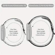1条透明表带，适用于 11/10/9/8/7/6/5/4/3/2/SE/1，尺寸49mm/41mm/45mm/38mm/42mm/40mm/44mm，男女通用，TPU透明表带 - 透粉 - 查看 4