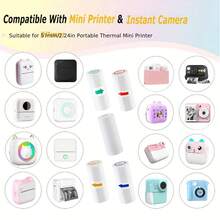 Continuous Thermal Paper With Width Of 57MM, Multiple Sizes Available With Colorful Stickers,Compatible With Mini Printer, Portable Printer, Thermal Non-Ink Printer, For Notes, Pictures, Reminders - View 7
