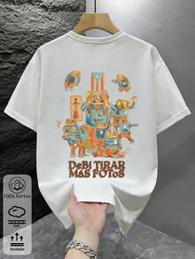 T-shirt pour homme à manches courtes, coupe ajustée, en pur coton, orné d'un amusant imprimé de grenouille portoricaine <<DtMF>>. Idéal pour les vacances, les voyages et la plage. - Blanc 9 - Voir 5
