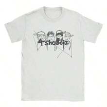 91POD  Jay Park Lngshot  Pure Cotton T Shirt For Men Summer  Aesthetic T Shirts Comfortable Harajuku Tees Big Size Printed Clothes-High Quality 4JDC - 白色 - 查看 1
