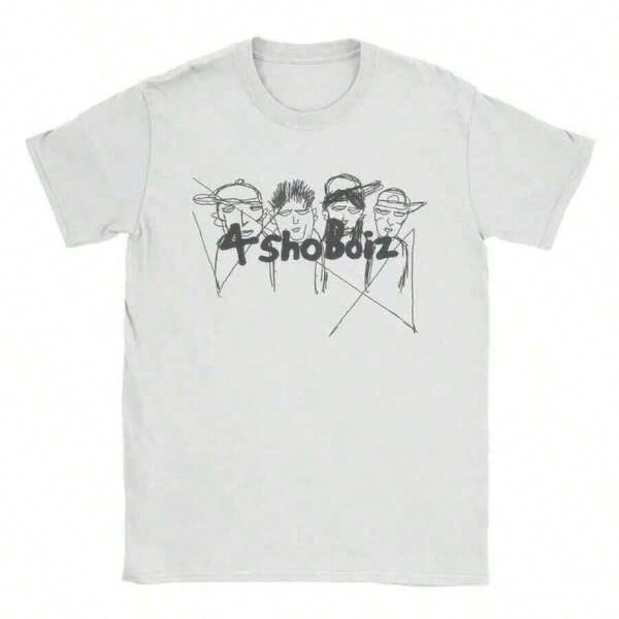 91POD  Jay Park Lngshot  Pure Cotton T Shirt For Men Summer  Aesthetic T Shirts Comfortable Harajuku Tees Big Size Printed Clothes-High Quality 4JDC - 白色 - 查看 1