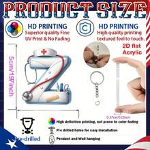 2D Acrylic Nurse Uniform Letter Keychain, Creative Keychain, Nurse Theme, Fashion Accessory, Suitable For Multiple Occasions, Perfect Gift For Friends - Nurse Uniform Letter Keychain - View 10