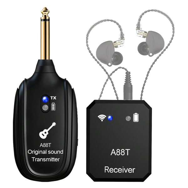 2.4GHz Wireless In-Ear Monitor System – Low Latency, HD Audio, 100ft Range, 24-Bit 48kHz For Clear Sound, Mono/Stereo, 5-Hour Battery, Ideal For Studio, Live Performance, Bands