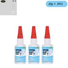 1-3支20克玻璃修补胶，高强度透明速干CA胶，快速干燥透明胶，用于修补碎玻璃 - 多色 - 查看 10
