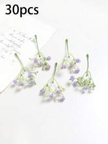 10/30 支 3.15 英寸仿真四叉小雏菊草茎。逼真的迷你人造菊花丛,适用于 DIY 花束、婚礼背景装饰、餐桌摆饰、家居及派对装饰。四季皆宜。 - 彩色 - 查看 17