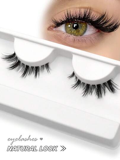 VELTRINAY 1 Pair Cat Eye Eyelashes Clear Band Lashes Daily Portable Pack False Eyelashes Fox Eye Lashes End Eye Elongated Fake Lashes Faux Mink Lashes Natural Look Eyelashes Short Lash Extension Makeup,Cartoon Lashes, Fairy-Style Design, Perfect For Cosplay - Reusable