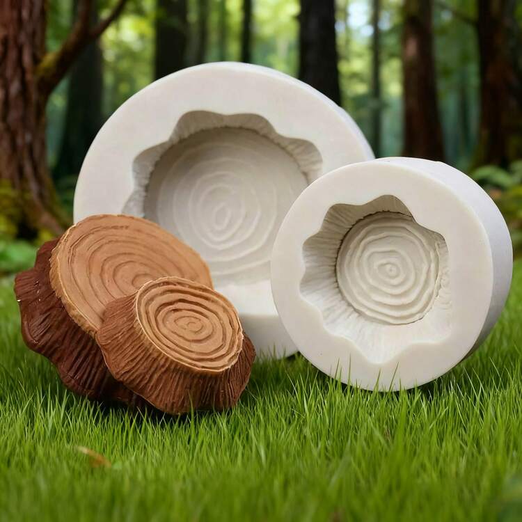 1 khuôn silicon hình gốc cây màu xám dùng để trang trí chậu cây, tổ động vật, sản phẩm thủ công làm từ đất sét, thạch cao, nhựa epoxy, dễ tháo khuôn, khuôn tái sử dụng. Không tiếp xúc với thực phẩm. - Be - Xem 2